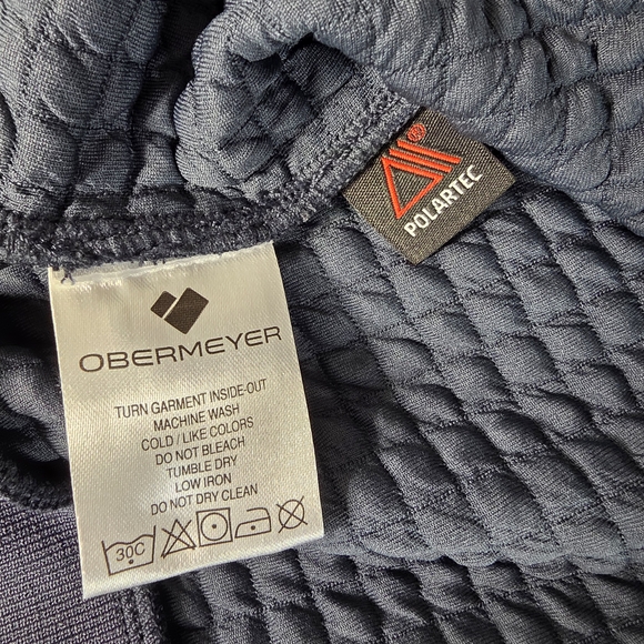 Obermeyer Explorer Tech Crew Sweater Mens M Polartec Power Air Blue Nights NWT - Picture 5 of 14
